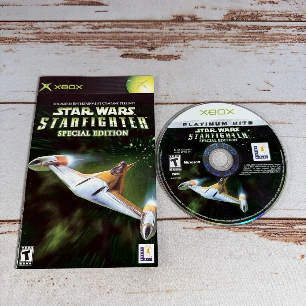Star Wars Starfighter Special Edition Xbox Game Disc Manual Only Tested